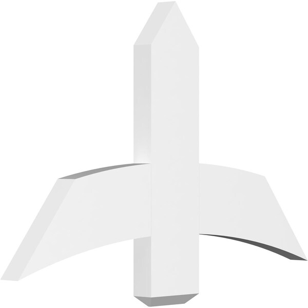 Ekena Millwork Bellingham Architectural Grade PVC Gable Bracket, 36"W x 22 1/2"H x 2"D x 6"F, 15/12 Pitch GBP036X23X0206BEL00 - main